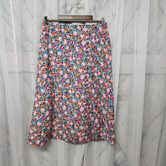 LOFT Floral Midi Skirt - Picture 1 of 13